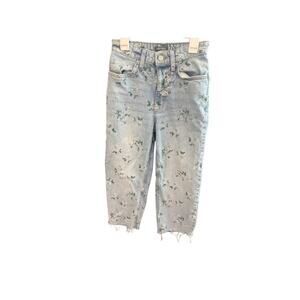 wild fable Light Blue Floral Cropped Jeans